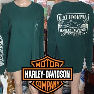 Mens XL Harley Davidson fearless Los Los Angeles California 2011 t shirt sleeved